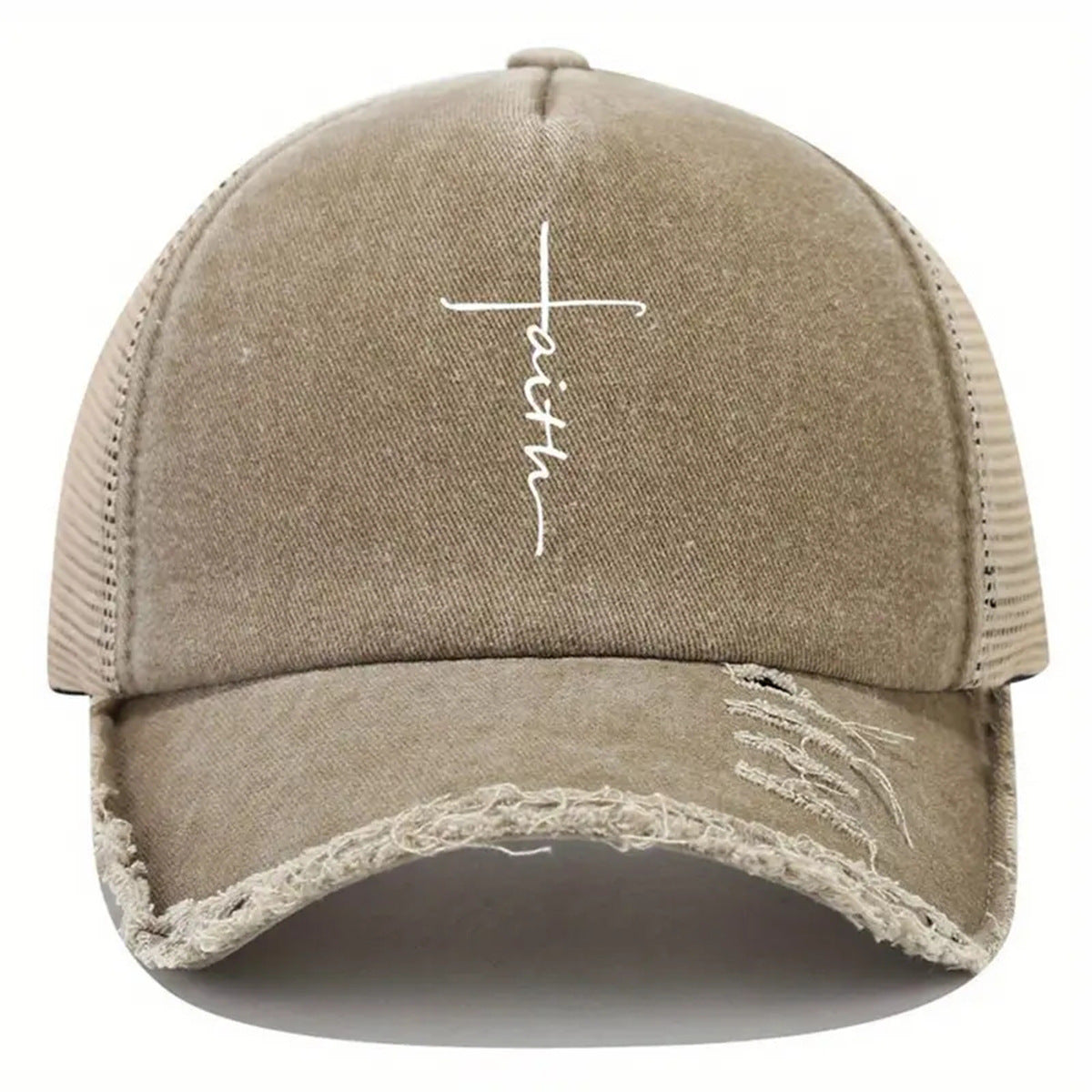 Wholesale Printed Faith Torn Baseball Cap